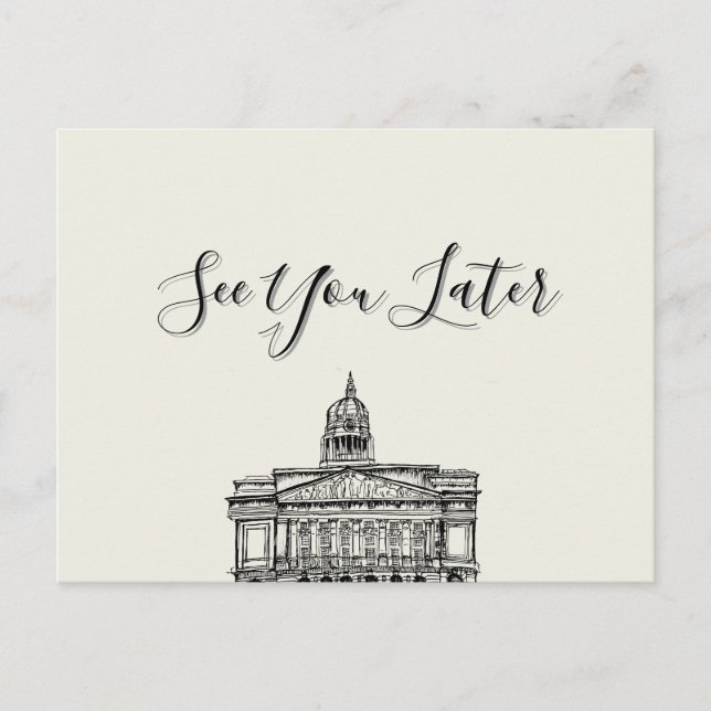 Postal Dibujo de tono de parpadeo Nottingham Mocha Mousse (Anverso)