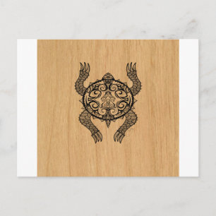 Postal Dibujo de tortuga