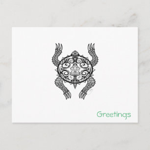 Postal Dibujo de tortuga