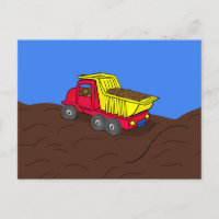 Dibujo de un camión rojo y amarillo Personalizado