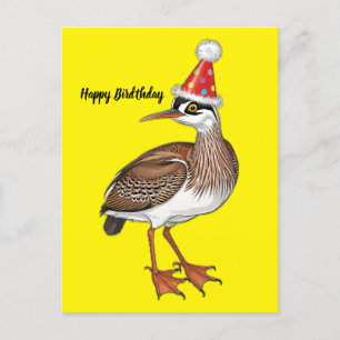 Postal Dibujo de un gorra de bithday en una parrilla esta