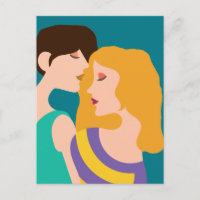 Dibujo de una hermosa pareja lesbiana enamorada