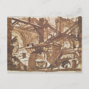 Postal Dibujo de una prisión imaginaria