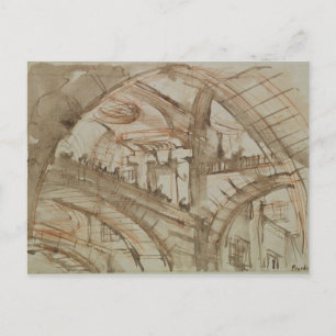 Postal Dibujo de una prisión imaginaria