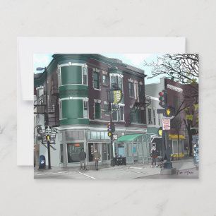 Postal Dibujo del centro de Madison, Wisconsin