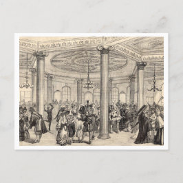 Postal Dibujo del Mardi Gras New Orleans histórico de 187