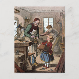 Postal Dibujo del vintage: El taller
