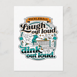 Postal Dibujo Divertido de Pickleball para Reír a Carcaja