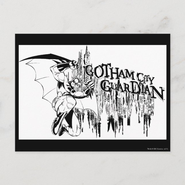 Postal Dibujo guardián de GC (Anverso)