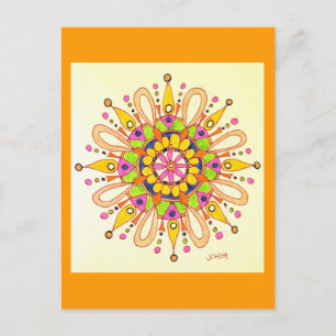Postal Dibujo original de Mandala