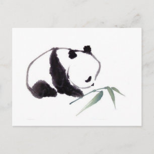 Postal Dibujo panda