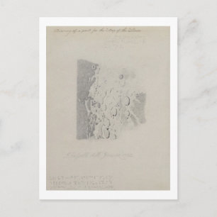 Postal Dibujo para el mapa de la luna, 1794 (lápiz en p