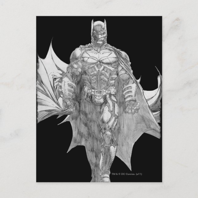 Postal Dibujo permanente de Batman (Anverso)