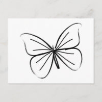 Dibujo simple de líneas de mariposa
