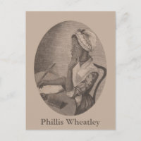 Dibujo vintage del poeta Phillis Wheatley