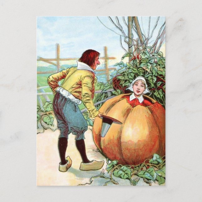 Postal Dibujo vintage: Peter Pumpkin Eater (Anverso)