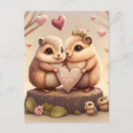 Postal Dibujos animados de ositos adorables