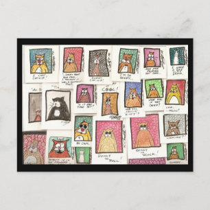 Postal Dibujos animados del gato de Conroy
