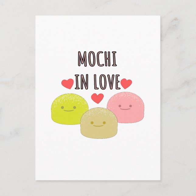 Postal Dibujos de Personalizados de Mochi Cute (Anverso)