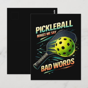 Postal Dibujos Divertidos de Pickleball Me Hacen Decir Pa