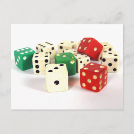 Postal DICE - ROJO, BLANCO y VERDE