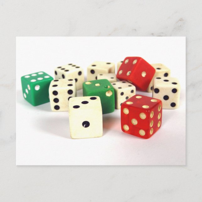 Postal DICE - ROJO, BLANCO y VERDE (Anverso)