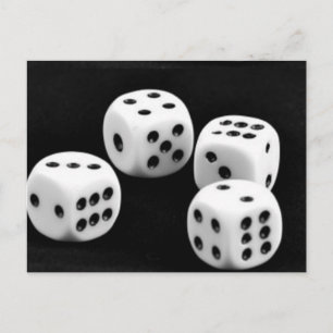 Postal Dices En Blanco Y Negro