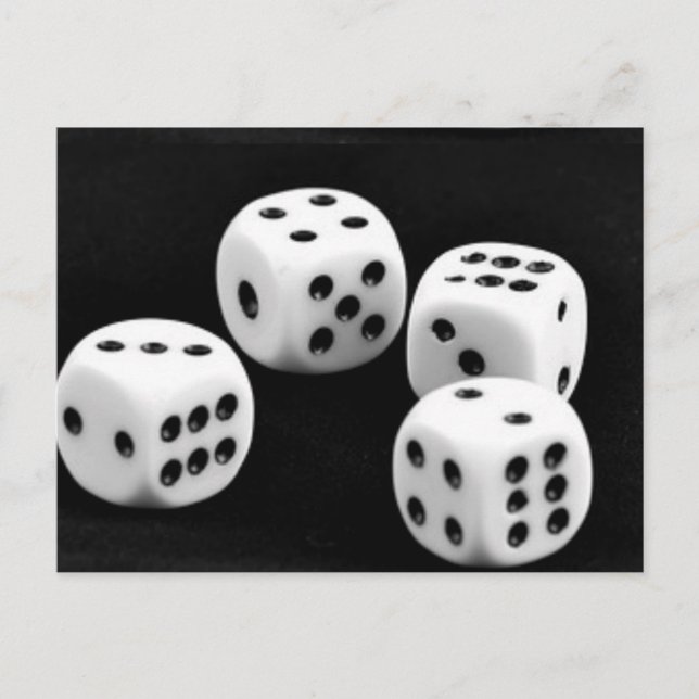 Postal Dices En Blanco Y Negro (Anverso)