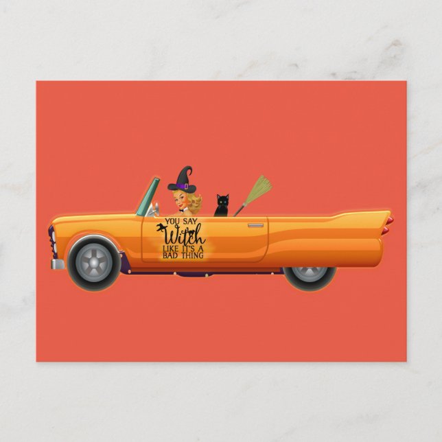 Postal Dices que la bruja es algo malo (Anverso)