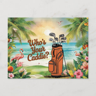 Postal Dicho divertido de fiesta de golf en Florida para