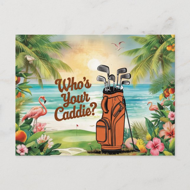 Postal Dicho divertido de fiesta de golf en Florida para  (Anverso)