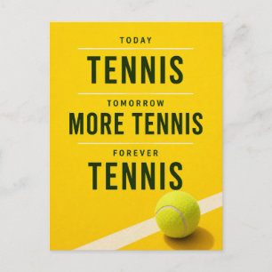 Postal Dicho divertido de tenis para jugador