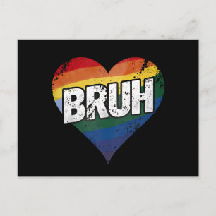 Postal Dicho divertido meme de hermano saludo gay Orgullo