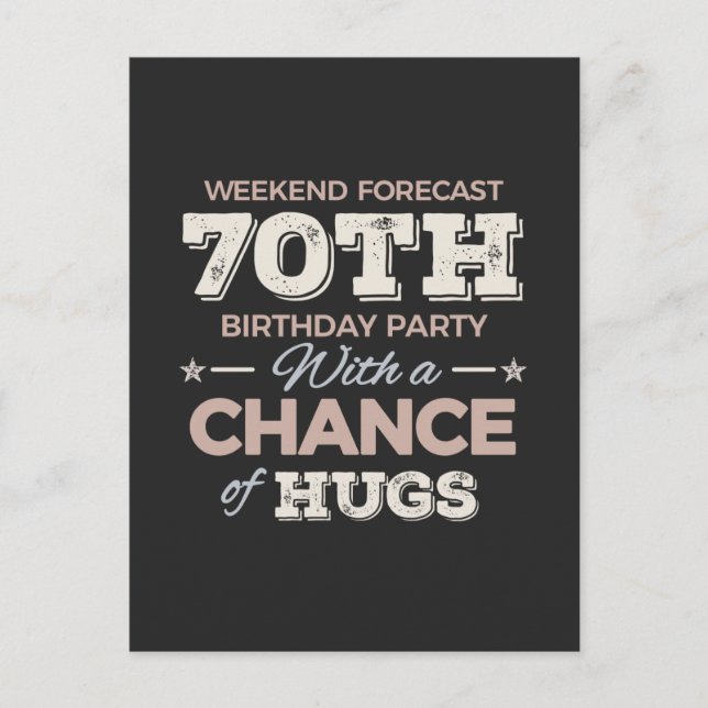 Postal Dichos divertidos para el 70 cumpleaños (Anverso)