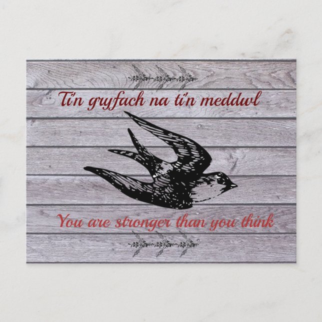 Postal Diciendo galés de aliento (Anverso)