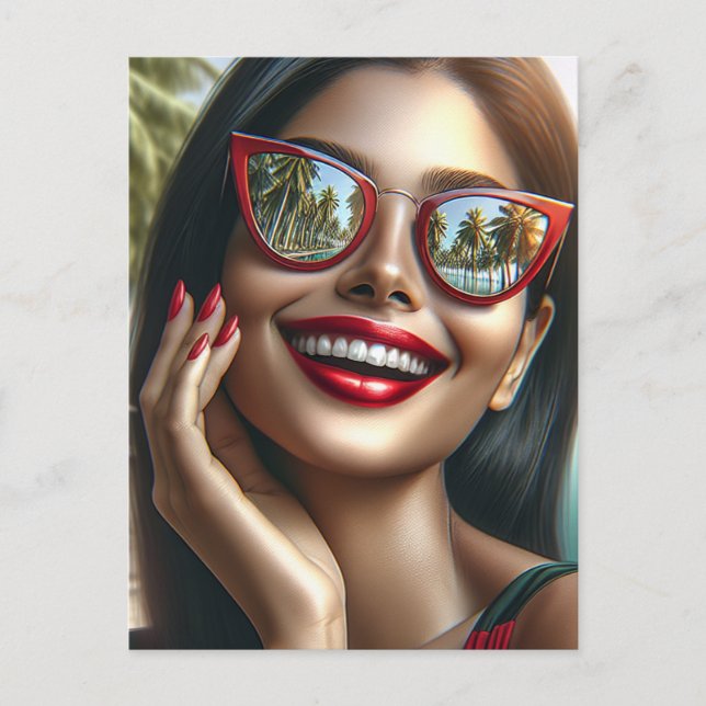 Postal Diciendo hola desde una vacación (Anverso)