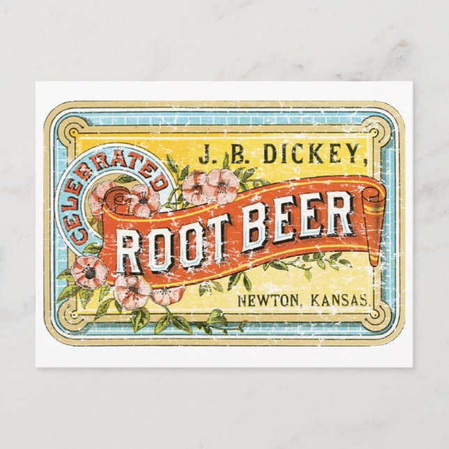 Postal Dickey Root Beer-1899 - distressed (Anverso)