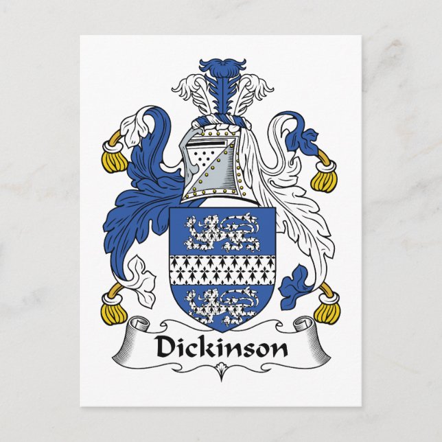 Postal Dickinson Family Crest (Anverso)