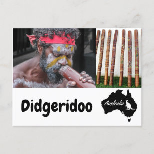 Postal Didgeridoo aborigen australiano