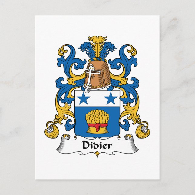 Postal Didier Family Crest (Anverso)