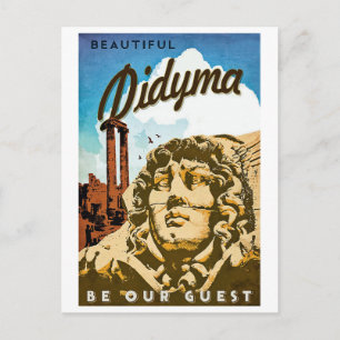 Postal Dídima, arte antiguo, Turquía, mar Mediterráneo