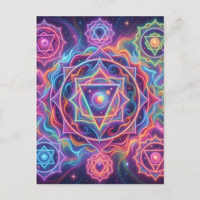 Postal Die 7 Chakren´10 (Anverso)