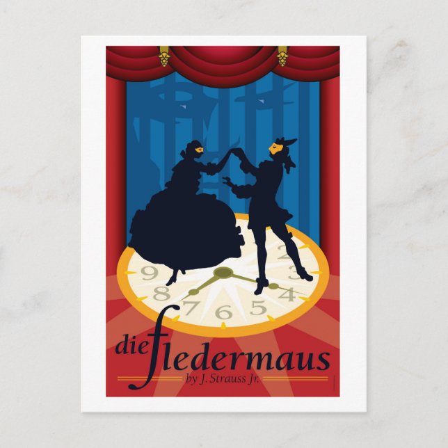 Postal Die Fledermaus, Ópera (Anverso)