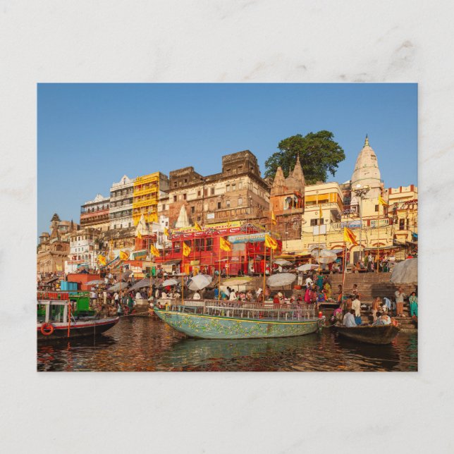 Postal Die Ghats von Varanasi am Ganges (Anverso)