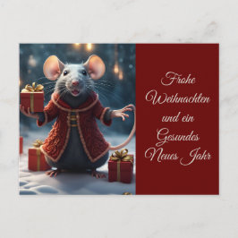 Postal Die kl. Ratte wünscht frohe Weihnachten