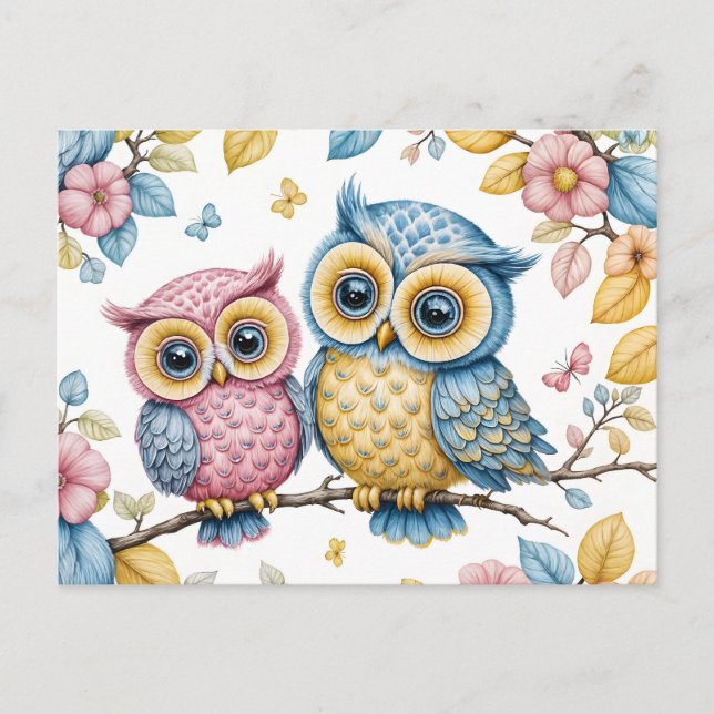 Postal Die kleine und die große Eule (Anverso)