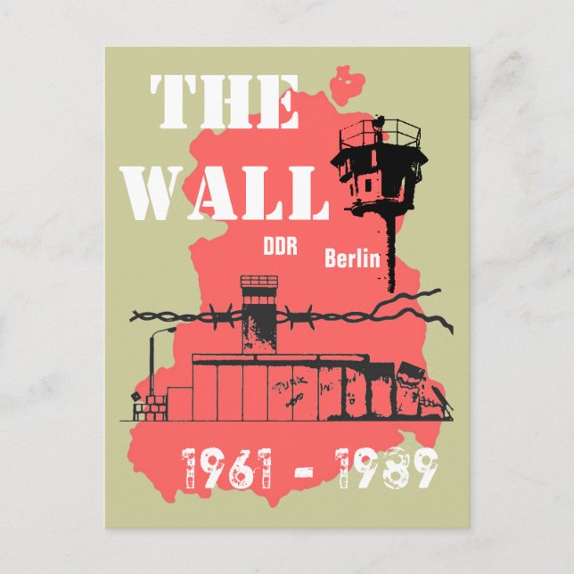 Postal Die Mauer DDR (Anverso)
