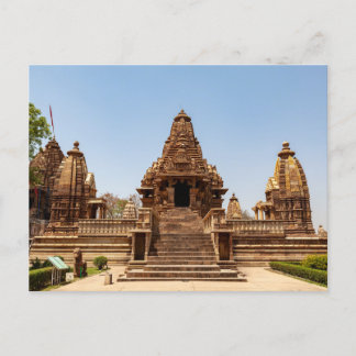 Postal Die Tempel von Khajuraho in Madhya Pradesh Indien