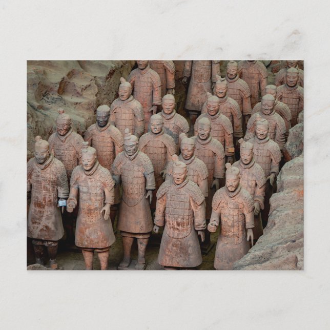 Postal Die Terracotta Armee von Xian in China (Anverso)