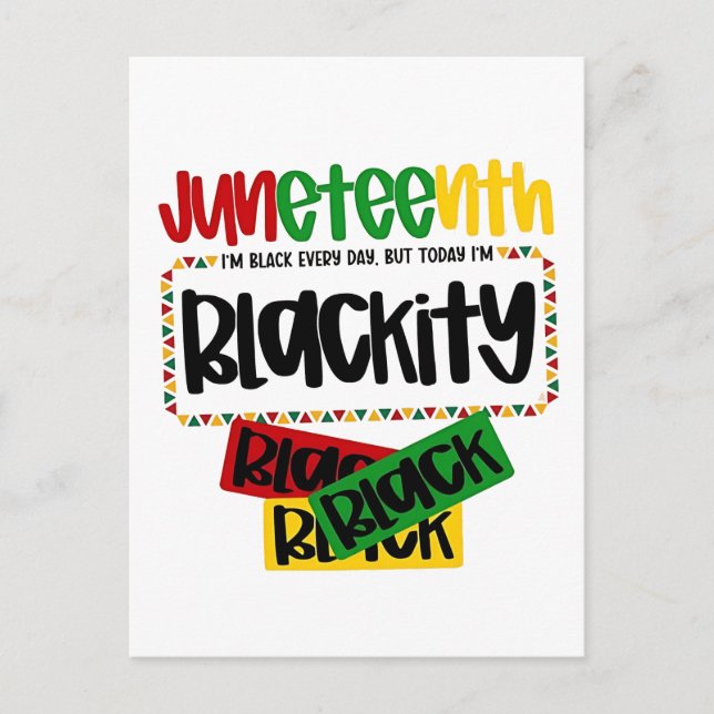 Postal Diecinueve Blackity Black Black Funny (Anverso)